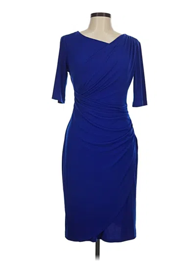 Pre-owned Connected Apparel Cocktail Dress In Blue