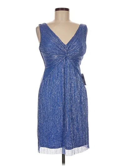 Connected Apparel Cocktail Dress In Blue