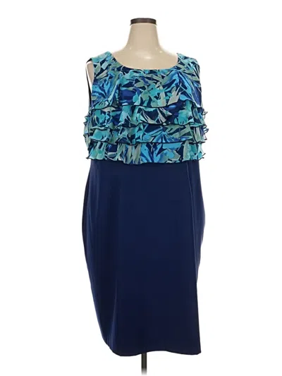 Pre-owned Connected Apparel Cocktail Dress In Blue