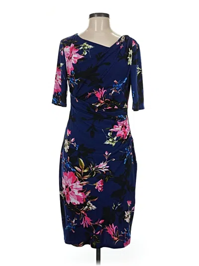 Pre-owned Connected Apparel Cocktail Dress In Blue