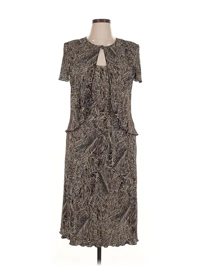 Pre-owned Connected Apparel Cocktail Dress In Brown