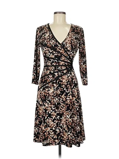 Pre-owned Connected Apparel Cocktail Dress In Brown