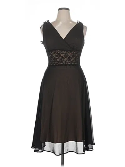 Pre-owned Connected Apparel Cocktail Dress In Brown