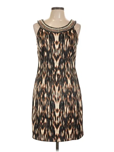 Pre-owned Connected Apparel Cocktail Dress In Brown