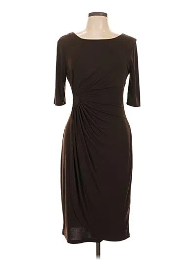 Pre-owned Connected Apparel Cocktail Dress In Brown