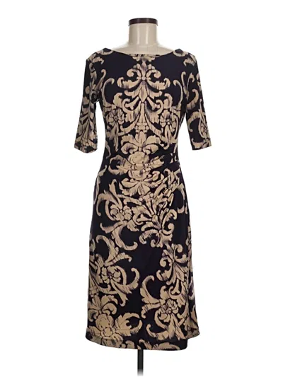 Pre-owned Connected Apparel Cocktail Dress In Brown
