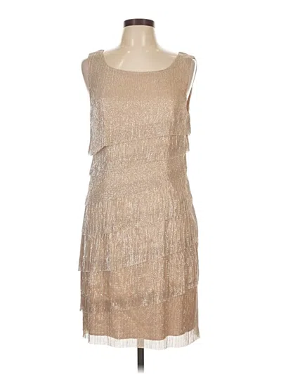 Pre-owned Connected Apparel Cocktail Dress In Brown