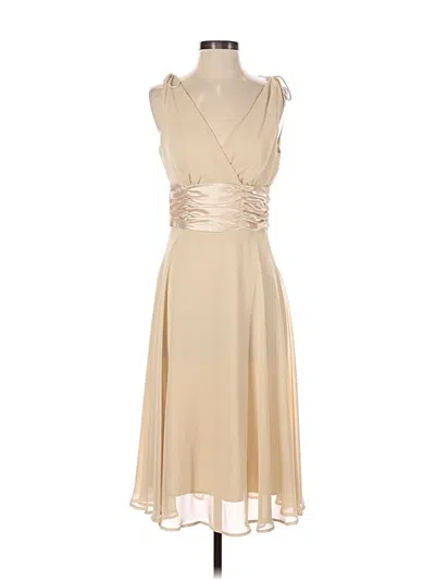 Pre-owned Connected Apparel Cocktail Dress In Brown