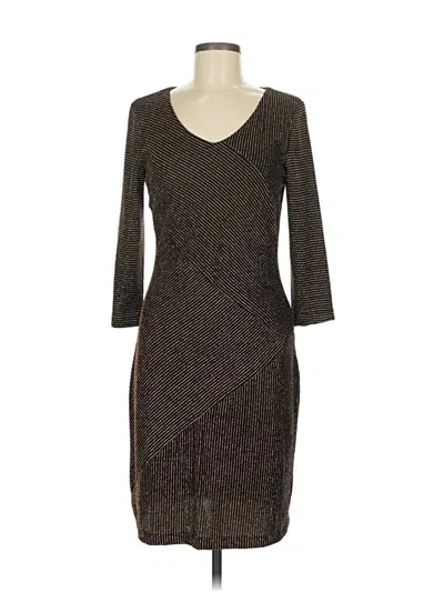 Pre-owned Connected Apparel Cocktail Dress In Brown