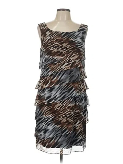 Pre-owned Connected Apparel Cocktail Dress In Brown
