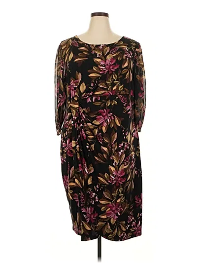Pre-owned Connected Apparel Cocktail Dress In Brown