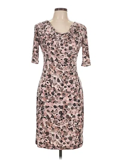 Pre-owned Connected Apparel Cocktail Dress In Brown
