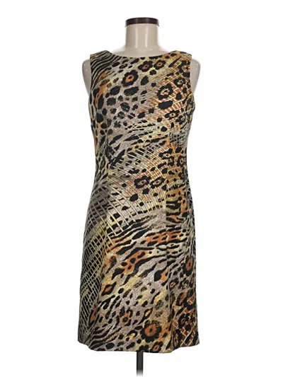 Pre-owned Connected Apparel Cocktail Dress In Brown