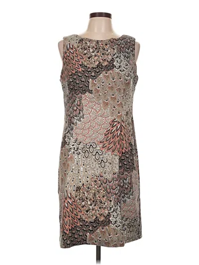 Pre-owned Connected Apparel Cocktail Dress In Brown