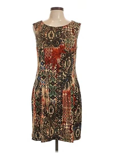 Pre-owned Connected Apparel Cocktail Dress In Brown