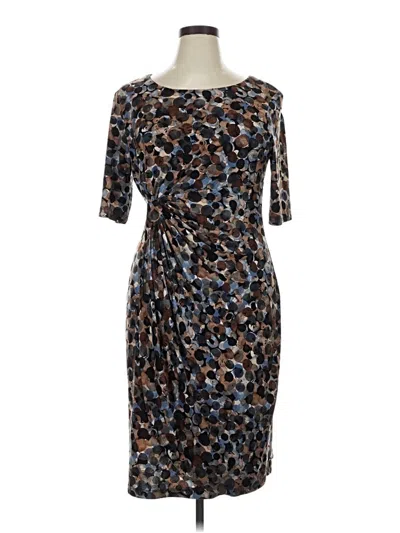 Pre-owned Connected Apparel Cocktail Dress In Brown