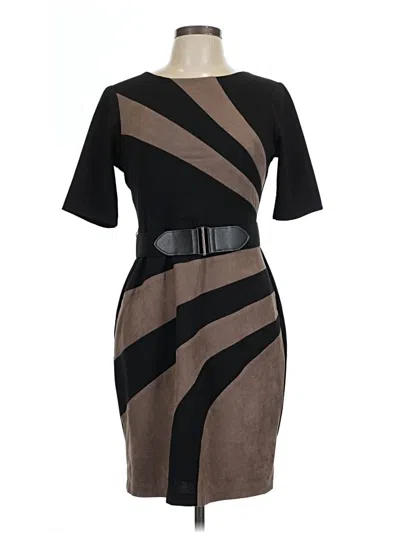 Pre-owned Connected Apparel Cocktail Dress In Brown