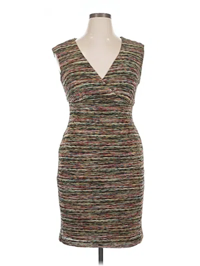 Pre-owned Connected Apparel Cocktail Dress In Brown
