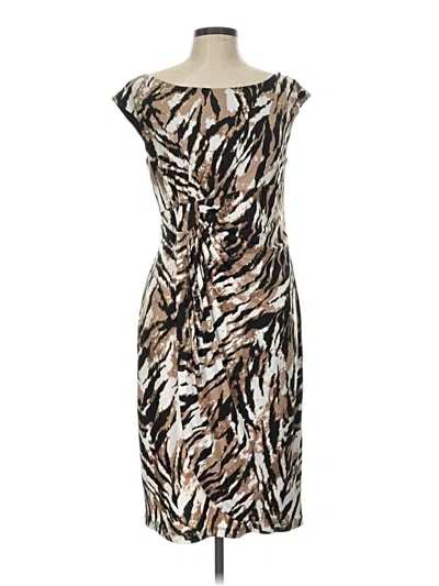 Pre-owned Connected Apparel Cocktail Dress In Brown