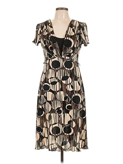 Pre-owned Connected Apparel Cocktail Dress In Brown