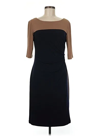Pre-owned Connected Apparel Cocktail Dress In Brown