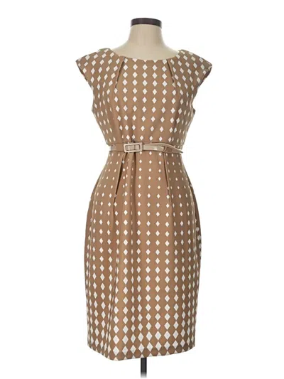 Pre-owned Connected Apparel Cocktail Dress In Brown