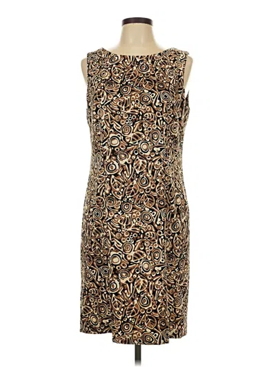 Pre-owned Connected Apparel Cocktail Dress In Brown