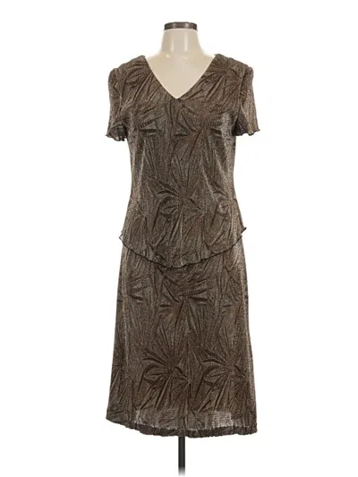 Pre-owned Connected Apparel Cocktail Dress In Brown