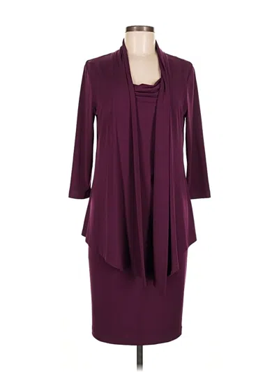 Pre-owned Connected Apparel Cocktail Dress In Burgundy