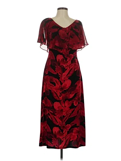 Pre-owned Connected Apparel Cocktail Dress In Burgundy