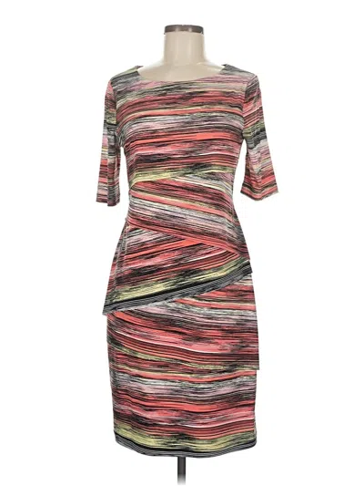 Pre-owned Connected Apparel Cocktail Dress In Burgundy