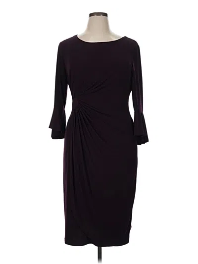 Pre-owned Connected Apparel Cocktail Dress In Burgundy