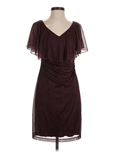 Pre-owned Connected Apparel Cocktail Dress In Burgundy