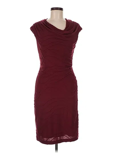Pre-owned Connected Apparel Cocktail Dress In Burgundy
