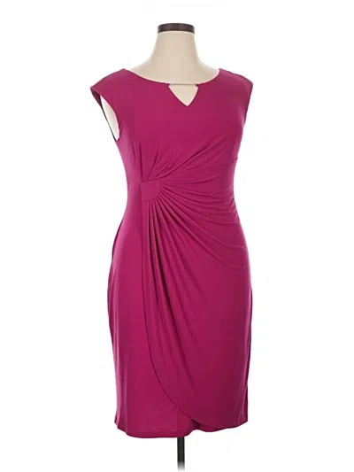 Pre-owned Connected Apparel Cocktail Dress In Burgundy