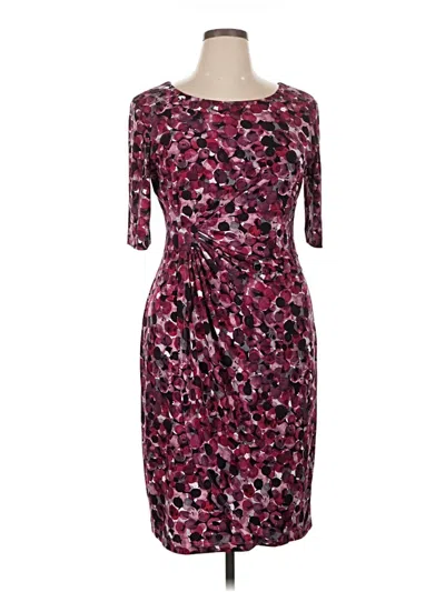 Pre-owned Connected Apparel Cocktail Dress In Burgundy