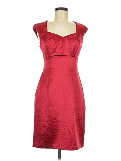 Pre-owned Connected Apparel Cocktail Dress In Burgundy