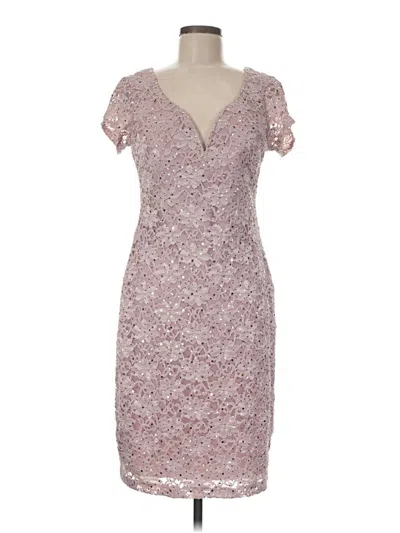 Pre-owned Connected Apparel Cocktail Dress In Burgundy