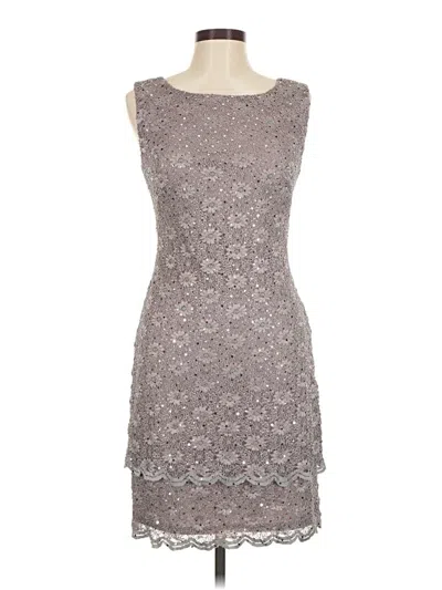 Pre-owned Connected Apparel Cocktail Dress In Gray
