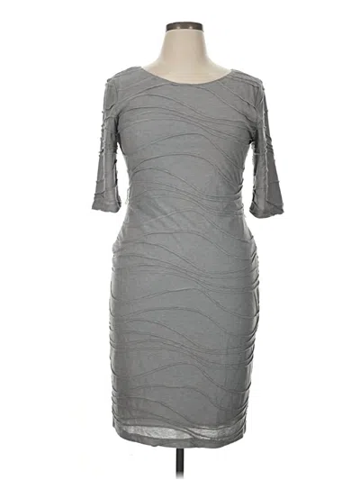 Pre-owned Connected Apparel Cocktail Dress In Gray
