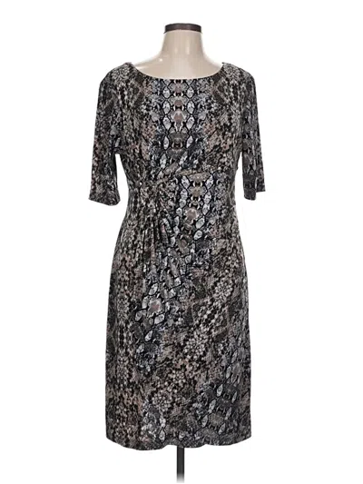 Connected Apparel Cocktail Dress In Gray