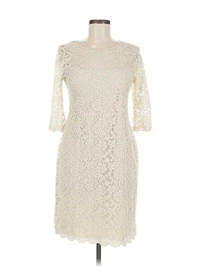 Pre-owned Connected Apparel Cocktail Dress In Ivory