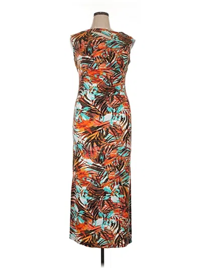 Pre-owned Connected Apparel Cocktail Dress In Orange