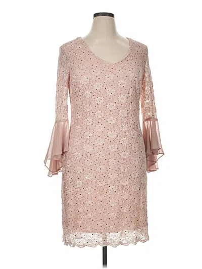 Connected Apparel Cocktail Dress In Pink