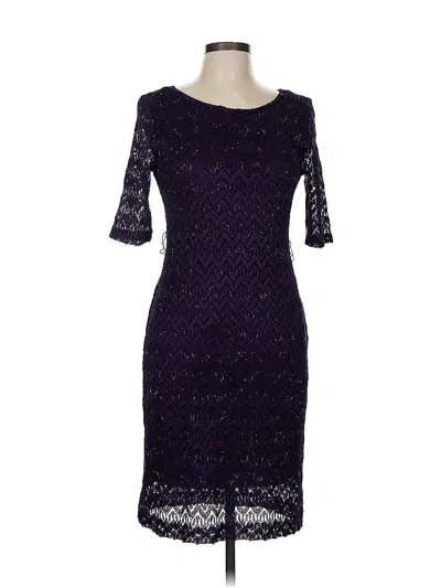 Pre-owned Connected Apparel Cocktail Dress In Purple