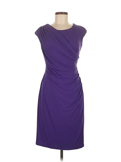 Pre-owned Connected Apparel Cocktail Dress In Purple
