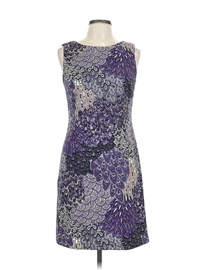Pre-owned Connected Apparel Cocktail Dress In Purple