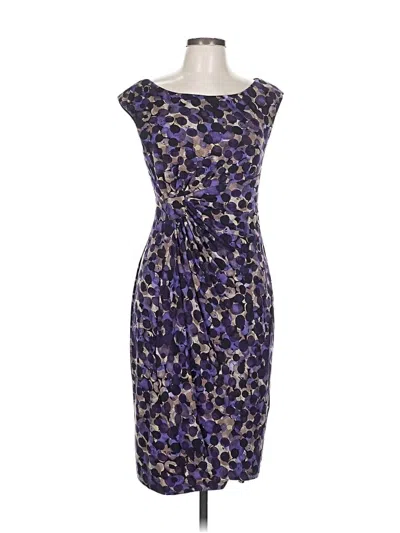 Pre-owned Connected Apparel Cocktail Dress In Purple
