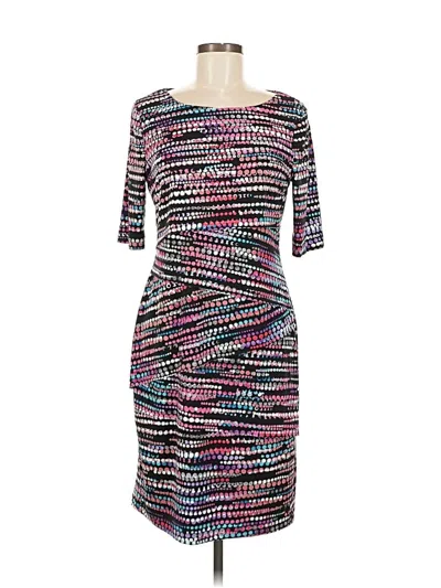 Pre-owned Connected Apparel Cocktail Dress In Purple