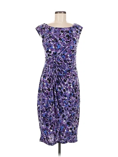 Pre-owned Connected Apparel Cocktail Dress In Purple